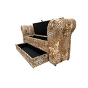 Ver imagem 7 de Recamier Puff Baú Sapateira com Braços e Gaveta 1,38 Cm para Cama Box Padrão - Animal Print