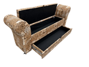 Ver imagem 4 de Recamier Puff Baú Sapateira com Braços e Gaveta 1,38 Cm para Cama Box Padrão - Animal Print