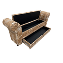 Ver imagem 4 de Recamier Puff Baú Sapateira com Braços e Gaveta 1,38 Cm para Cama Box Padrão - Animal Print