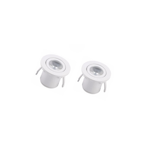 Spot Led P/ Movel Nicho 1w Embutir Mini Redondo C/2 Unidades - Branco