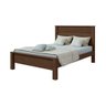 Cama Lopas Quarto Casal 140 cm Athenas Com Cabeceira Marrom Madeira Escuro - 2