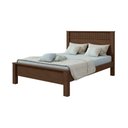 Ver imagem 2 de Cama Lopas Quarto Casal 140 cm Athenas Com Cabeceira Marrom Madeira Escuro