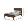 Cama Lopas Quarto Casal 140 cm Athenas Com Cabeceira Marrom Madeira Escuro - 3