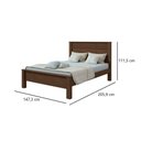 Ver imagem 3 de Cama Lopas Quarto Casal 140 cm Athenas Com Cabeceira Marrom Madeira Escuro