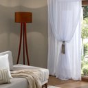 Ver imagem 6 de Cortina Sala Renda Pantalla c/ Forro 3,00x1,80 Alt Branca