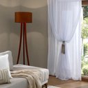 Ver imagem 1 de Cortina Sala Renda Pantalla c/ Forro 3,00x1,80 Alt Branca