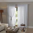 Ver imagem 2 de Cortina Sala Renda Pantalla c/ Forro 3,00x1,80 Alt Branca