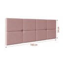 Ver imagem 3 de Cabeceira Estofada Bruna Para Cama Queen Size Casal 1,60m Rose
