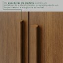 Ver mais imagens de Guarda-Roupa 4 Portas 3 Gavetas 100% MDF Veneza Marrom/Cinamomo