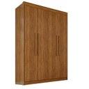 Ver imagem 2 de Guarda-Roupa 4 Portas 3 Gavetas 100% MDF Veneza Marrom/Cinamomo
