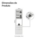 Ver imagem 2 de Torre Quente 60 Cm 1 Porta 3 Gavetas Branco Vik Madesa Branco