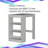 Mesa Bancada 2 Lugares 3 Nichos 90x95 Cm B15 Branco Novam - 2