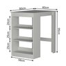 Mesa Bancada 2 Lugares 3 Nichos 90x95 Cm B15 Branco Novam - 3