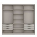 Ver imagem 3 de Roupeiro Bend Mdf 276cm 3 Portas com Espelho Lateral Curva Grigio C830