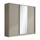 Ver imagem 2 de Roupeiro Bend Mdf 276cm 3 Portas com Espelho Lateral Curva Grigio C830
