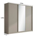 Ver imagem 4 de Roupeiro Bend Mdf 276cm 3 Portas com Espelho Lateral Curva Grigio C830