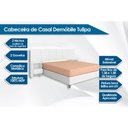 Ver imagem 2 de Cabeceira Cama Box Madeirado Casal Tulipa C/ 2 Gavetas Branco - Demóbile