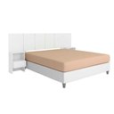 Ver imagem 1 de Cabeceira Cama Box Madeirado Casal Tulipa C/ 2 Gavetas Branco - Demóbile