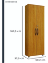 Ver imagem 3 de Armário Multiuso 2 Portas com Chave Caique - Chf - Cinamomo