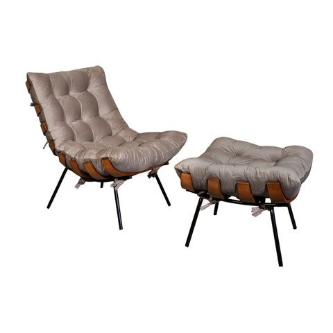 Poltrona Costela Luxo com Puff Dora Bela - 0121 New