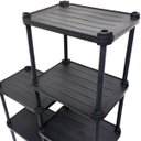 Ver imagem 3 de Estante de Plástico Modular Multiuso 6 Prateleiras 2 Torres Preta Montável 78 Kg Qualyplas 6 PRATELE