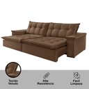 Ver imagem 4 de Sofá Estilo Veludo 03 Lugares 02 Módulos de 100m B25cm Meu Sofá Online