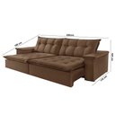 Ver imagem 3 de Sofá Estilo Veludo 03 Lugares 02 Módulos de 100m B25cm Meu Sofá Online