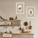 Ver imagem 2 de Kit 2 Quadros Retrô Cozinha de Vó 33x24cm - com Vidro:madeira Branca