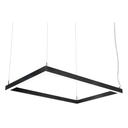 Ver imagem 1 de Luminária Squadra Perfil 1mx0,50 Led Retângulo Cabo Suspenso Preto 220v 4000k