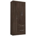Ver imagem 3 de Guarda-Roupa de Solteiro 3 Portas 2 Gaveta Prime Cacau