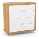 Ver imagem 4 de Berço Americano com Capitonê New Boucle e Cômoda Gaveteiro Infantil Tutto New Freijó Branco Acetinad