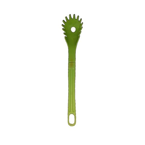 Colher Pegador de Macarrão Nylon Talher Utensílio Verde 28cm