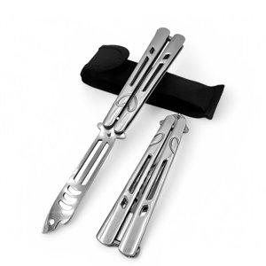 Canivete de Treino Tubarão Prata Butterfly Aço Inox Bsl-1:prata