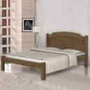 Ver imagem 1 de Cama Casal Lais 100% Mdf e Estrado 100% Madeira Basoto - Castanho