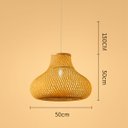 Ver imagem 5 de Lustre Pendente Bali White Arrow em Bambu Natural – 38x50 Cm