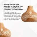 Ver mais imagens de Lustre Pendente Bali White Arrow em Bambu Natural – 38x50 Cm