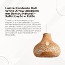 Ver imagem 6 de Lustre Pendente Bali White Arrow em Bambu Natural – 38x50 Cm