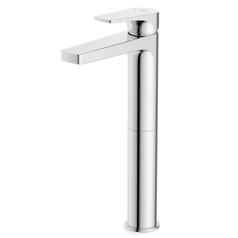 Monocomando para Lavatório de Mesa Bica Alta Noronha Celite Cinza/Cromado