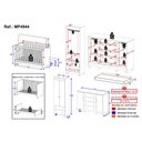 Ver imagem 4 de Quarto de Bebê Completo com Berço Americano 3 em 1 e Colchão Incluso Flor Multimóveis MP4944