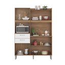 Ver imagem 3 de Kit Cozinha Compacta 6 Portas e 2 Gavetas Amêndola/ Branco