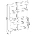 Ver imagem 4 de Kit Cozinha Compacta 6 Portas e 2 Gavetas Amêndola/ Branco