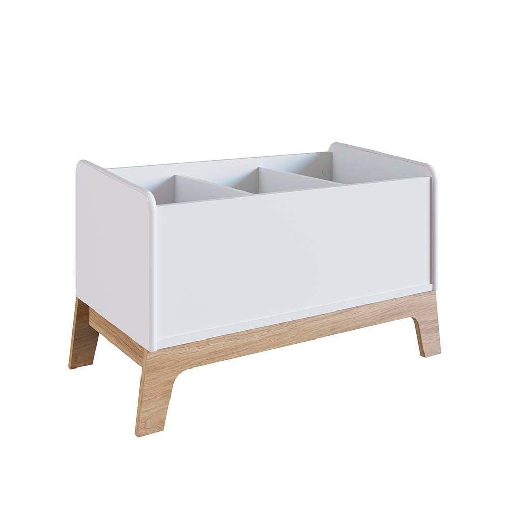 Organizador de Brinquedos com 3 Repartições 74cm X 38cm Branco Jessie Completa Móveis - 2