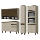 Ver imagem 3 de Cozinha Modulada Connect 4 Peças Duna/cristal com Torre Quente 2 Fornos - Móveis Henn