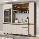 Ver imagem 2 de Cozinha Modulada Connect 4 Peças Duna/cristal com Torre Quente 2 Fornos - Móveis Henn