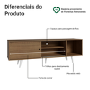 Ver imagem 4 de Rack para TV até 80 Polegadas 160cm Rustic Pés Branco Torino Madesa