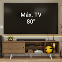 Ver imagem 5 de Rack para TV até 80 Polegadas 160cm Rustic Pés Branco Torino Madesa