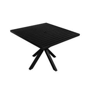 Mesa Las Vegas Ripada Quadrada Mesa de Alumínio