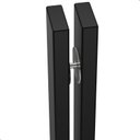 Ver imagem 5 de Torre Guarda Corpo Coluna Pinça Preto 30cm para Vidro 1 Furo