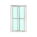 Ver imagem 2 de Porta Balcão de Alumínio Branco 2 Folhas 210x160 com Fechadura Linha 25