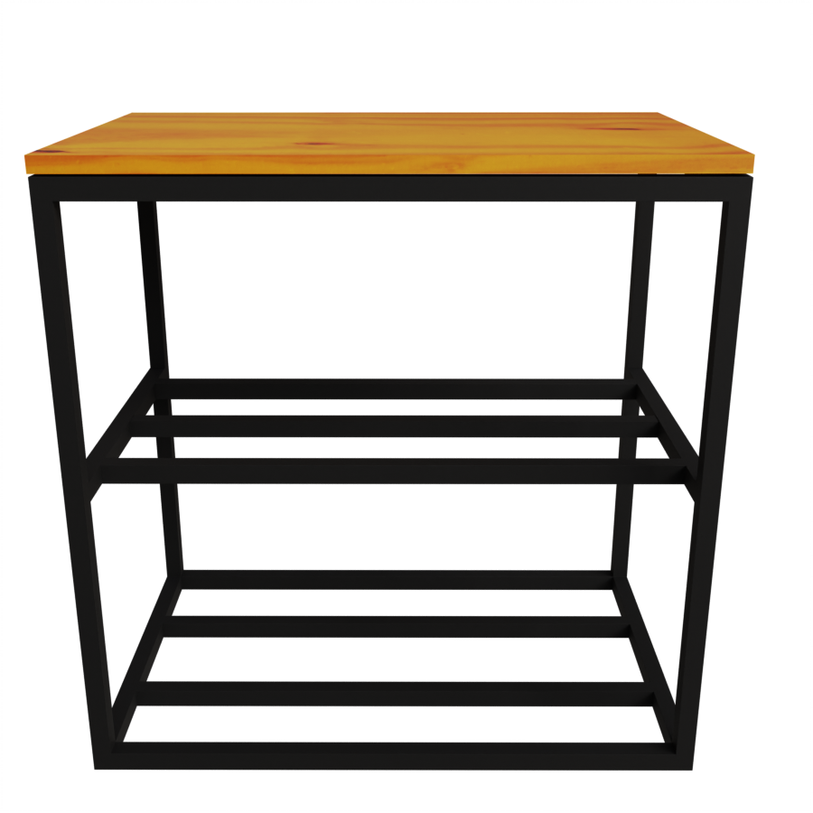 Ver imagem 4 de Banco Sapateira Estilo Industrial com Praticidade e Reforço 30x40cm